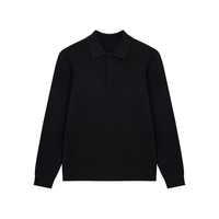 ERDOS 【精纺】翻领长袖羊绒衫早秋POLO领双提厚款男针织衫