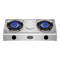 樱花（SAKURA）燃气灶不锈钢猛火台上灶高效节能 家用大火力灶具 台式双眼煤气灶双灶燃气灶天然气 TBZ06【天然气】5.0KW猛火灶