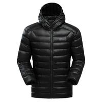诺诗兰鹅绒服25冬防风连帽轻薄保暖轻量户外男排骨登山羽绒服