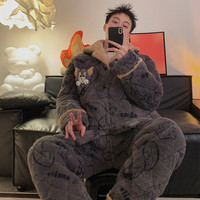 缪黛 猫和老鼠三层夹棉睡衣男款 2XL