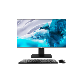 AOC 12代i5-12450H 一体机电脑 双频WiFi6 无线键鼠  核芯显卡 23.8英寸 商务黑 i5-12450H 512GB 16GB