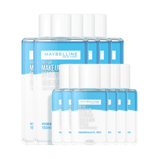 MAYBELLINE 美宝莲 眼部及唇部卸妆液 150ml*5+40ml*6