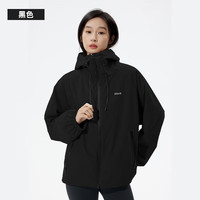 zauo户外冲锋衣男女三合一防风防水保暖外套透气登山服 黑色冲锋衣 M码