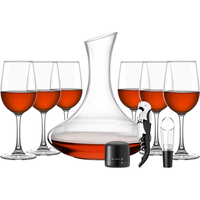 CLITON 红酒杯套装高脚杯分酒器10件酒具套装 家用葡萄酒杯玻璃醒酒器H款