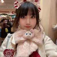 迪士尼(DISNEY)上海迪士尼代购玲娜贝儿星黛露达菲窗帘绑带拖鞋抱枕手套围巾帽子 玲娜贝儿围巾围脖 乐园代购现货速发