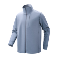 京东京造 25秋冬F4系列科技保暖抓绒衣裤户外高弹夹克男女 雾蓝灰 S 雾蓝灰立领夹克