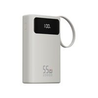 京东京造55W充电宝自带线20000mAh3c认证可上飞机京东自营移动电源小巧适用苹果17华为小米笔记本电脑白色 【高配55W】小巧便携|白色