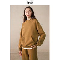 旅途原品ltyp 全棉抓绒连帽卫衣/锥形裤/香蕉裤/半裙套装女春 卫裤-经典黑 S