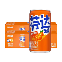 芬达 Coca-Cola 可口可乐 芬达无糖迷你罐 200ml*12*2罐