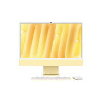 Apple 苹果 iMac M4版 2024款 24英寸 一体机 黄色（M4 10+10核、核芯显卡、16GB、256GB SSD、4.5K）
