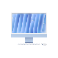 Apple 苹果 iMac M4版 2024款 24英寸 一体机 蓝色（M4 10+10核、核芯显卡、16GB、256GB SSD、4.5K、MWV13CH/A）