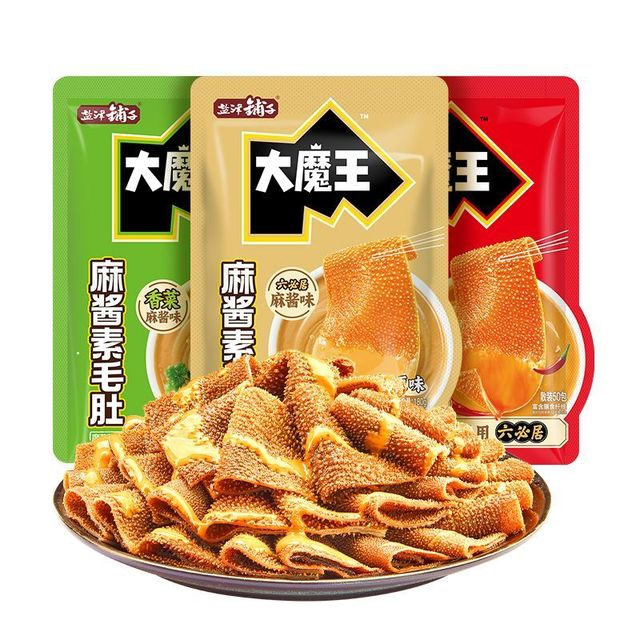 盐津铺子 大魔王50包 魔芋香菜香辣经典 零食小吃