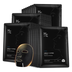 H&E 男士30片面膜控油补水备长炭清洁毛孔面膜贴30*25ml/片