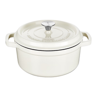 炊大皇珐琅锅铸铁锅家用炖锅砂锅汤锅焖烧锅电磁炉燃气煮锅24cm 白色 24cm