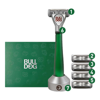 BULLDOG斗牛犬 森林绿玻璃剃须刀刮胡刀礼盒装送爸爸