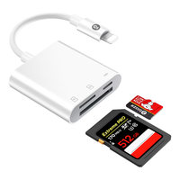  Biaze/毕亚兹 快充 苹果手机读卡器 SD单反相机 TF内存卡 lighting快充 ipad air平板 OTG行车记录仪 监控转换