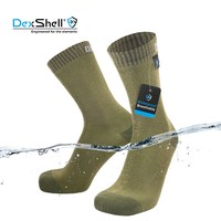 戴适DexShell防水袜薄软款 徒步露营休闲自驾 防风隔潮竹纤维内里 S【鞋码36-38】