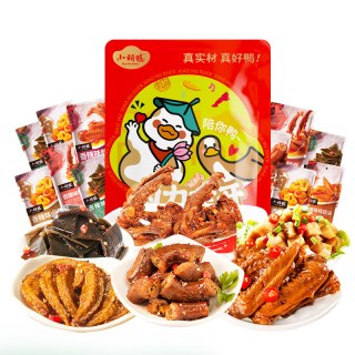 淘金币可用、今日必买：小胡鸭 香辣卤味零食大礼包420g