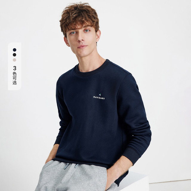 今日必买：navigare 意大利小帆船 男士基础款保暖卫衣
