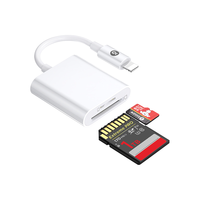 Biaze 毕亚兹 苹果手机读卡器sd卡存储卡相机转换器iPhone外接TF内存卡Lightning插卡otg转接头二合一传输转化