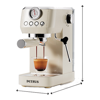 PETRUS 柏翠 PE3655 半自动咖啡机 白色