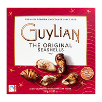 GuyLiAN 吉利莲 比利时贝壳形榛子巧克力女神38妇女节女生日礼物礼品盒250g22粒