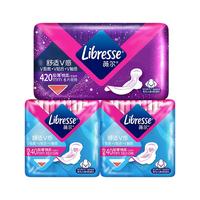Libresse 舒适V感系列卫生巾套装 (日用24cm*10片*2+夜用42cm*6片)