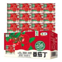 屯河 中粮屯河番茄丁200g*12罐 0脂肪无添加去皮西红柿烹饪调味料