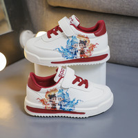 KUCLUT 哪吒敖丙儿童卡通运动鞋2025秋冬新款小白鞋软底小童魔童防滑鞋子 鞋子偏小】红色 26 鞋内长16.5cm