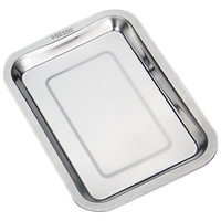 星坊不锈钢餐盘子方盘 加深方盘餐盘 商用烤盘深盘40*30cm 不锈钢方盘40*30cm