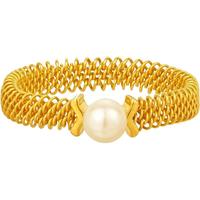 CHJ JEWELLERY 潮宏基 花丝风雨桥系列 SRK33700390 女士飞檐18K黄金珍珠戒指