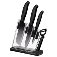 美瓷 陶瓷刀具套装五件套 切菜刀 切片肉刀 水果刀（黑刀黑柄）TE04B-B