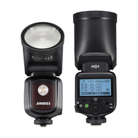 金贝 JINBEIHD-1圆头机顶闪光灯单反相机外拍灯复合热靴适用于佳能尼康索尼富士松下高速同步摄影灯拍照补光灯 HD-1单灯标配 通用版