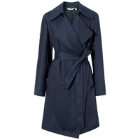 MM麦檬气质高级感天丝中长款收腰风衣外套女春秋