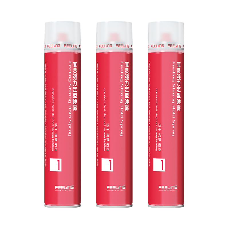 菲灵（FEELING）发胶干胶头发定型喷雾发胶蓬松发胶干胶喷雾空气感清香 发胶400ML*3