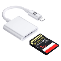  Biaze/毕亚兹 Lightning接口插卡传输转化 苹果手机读卡器 sd卡 TF内存卡