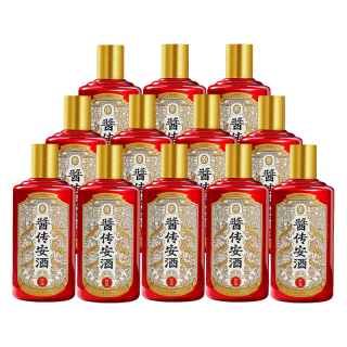  贵州安酒 纯粮大曲坤沙 酱香型白酒  箱装 53%vol 100mL