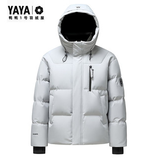 鸭鸭（YAYA）王一博同款1号羽绒服女冬季骐骥红时尚泡芙保暖面包服加厚外套 太空灰色 L (175)