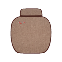 越野兵 汽车坐垫四季坐垫涤麻座垫车垫套四季通用座垫新能源 前排咖