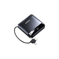 PISEN 品胜 D71 移动电源数据线三合一 桀骜黑 10000mAh Type-C/Lightning/Micro-B 10W