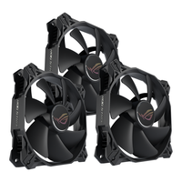  ASUS ROG 风神XF120 机箱风扇套装 (黑色12cm风扇*3/磁悬浮轴/CPU风扇/冷排散热/4pin PWM)