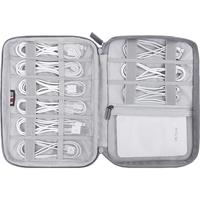 BUBM 必优美 24.5*18*3.5cm 多功能数码收纳包 DISD-MYB 小号双层 灰色