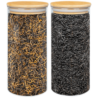 飘香韵两大红茶 金骏眉 小种红茶 高山红茶特级蜜香型玻璃罐装500g