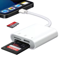  JOWOYE 快充 苹果手机读卡器 SD单反相机 TF内存卡 iPhone转接头 lighting快充 ipad air平板 OTG行车记录仪 监控转换器