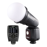 金贝 JINBEIHD-1圆头机顶闪光灯单反相机外拍灯复合热靴适用于佳能尼康索尼富士松下高速同步摄影灯拍照补光灯 G套HD-1标配+TR-Q7II引闪器+柔光球 通用版