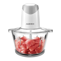 AUX 奥克斯 电动多功能绞馅机碎肉机料理搅拌打肉饺子肉馅蒜蓉机 HX-J3157 2升加厚玻璃碗(一副刀头)