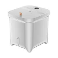 海尔(Haier)泡脚桶恒温加热全自动按摩足浴盆家用抑菌洗脚盆仿真按摩泡脚盆银离子抑菌足浴桶送爸妈 【银离子抑菌/自动按摩】顶配款HQY-J351W
