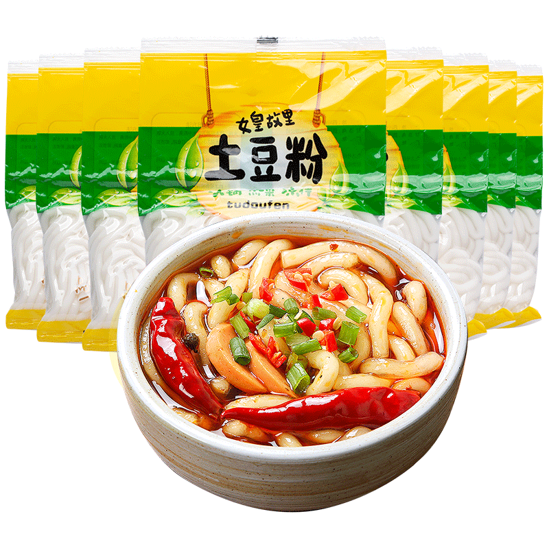 蜀姑娘砂锅土豆粉180g*10袋 川粉酸辣粉螺蛳粉过桥米线冒菜火锅食材