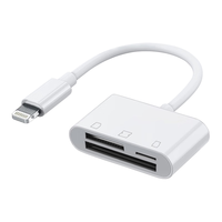 LinkStone/连拓 三合一传输转化 苹果手机读卡器 CF卡 TF/SD内存卡 Lightning插卡 otg转接