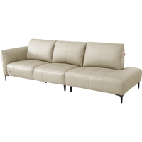  顾家家居 KUKA  90.DK.1237 意式皮沙发 三人位直躺躺左 柔空白